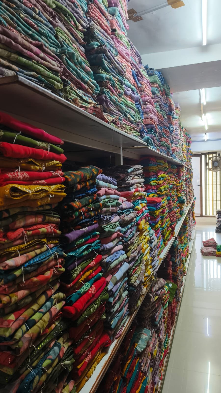 Multi-Tier Saree Inventory Racks